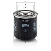MANN-FILTER Engine Oil Filter W 920/14
