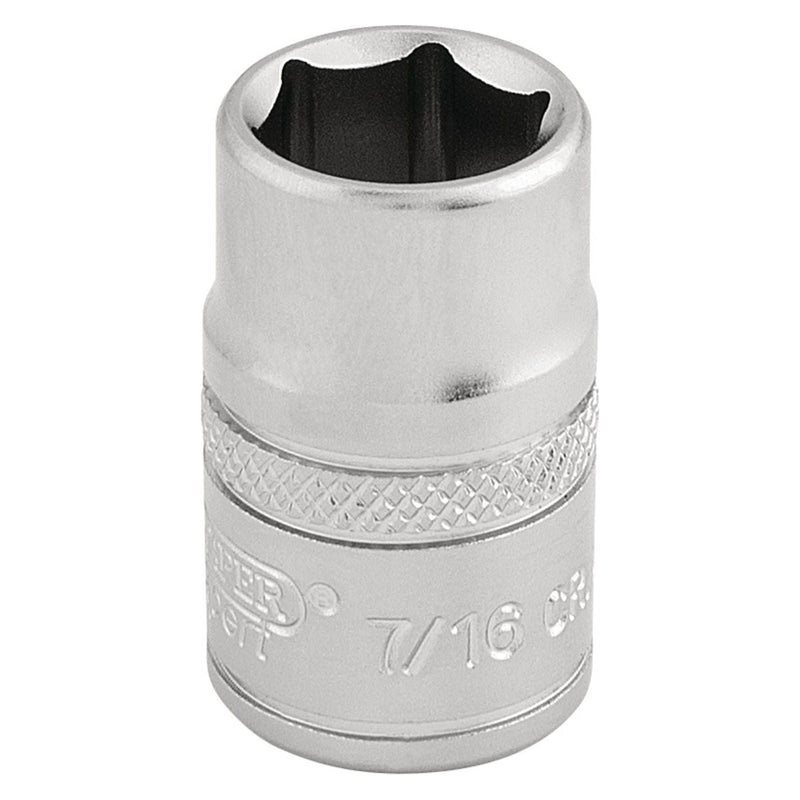 Draper 6 Point Imperial Socket, 3/8" Sq. Dr., 7/16" 16551 Draper  - Town Parts
