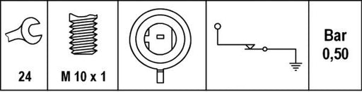 Hella 6ZL 008 780-011 Oil Pressure Switch