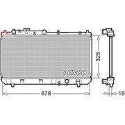 Denso Engine Radiator fits Mazda 323 F/P 1998-2001 1.3 1.5 1.9