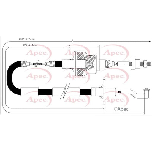 Apec Clutch Control Cable Pull CAB5024