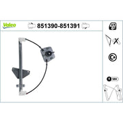 Valeo Electric Window Regulator Lifter Left Front 851390