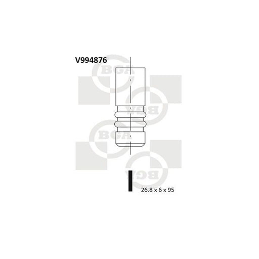 BGA Engine Intake Valve 26mm Head V994876
