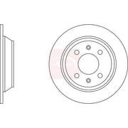 Apec 2 x Solid Rear Brake Discs DSK609-x2