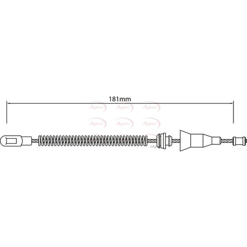 Apec Handbrake Cable Right Rear CAB1453