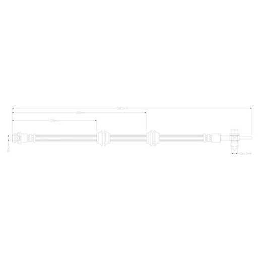 Juratek Brake Hydraulic Hose Line Right JBH1448
