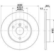 DON 2 x Front Brake Discs PCD20712