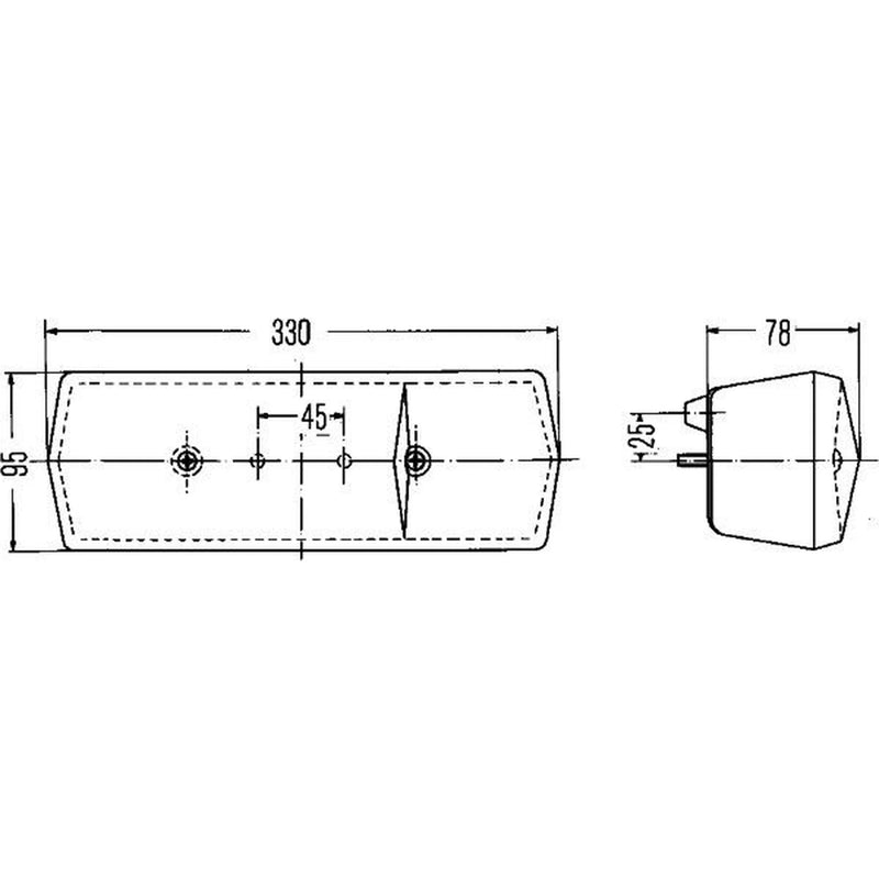 Hella Tail Light / Lamp R5W Right 2SD 001 688-141