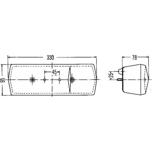 Hella Tail Light / Lamp R5W Right 2SD 001 688-141