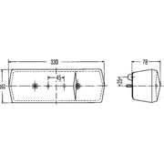 Hella Tail Light / Lamp R5W Left 2SD 001 688-171