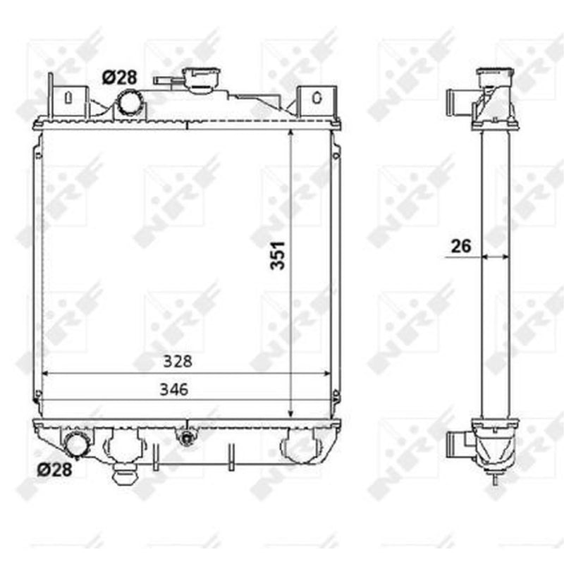 NRF Engine Radiator 53350