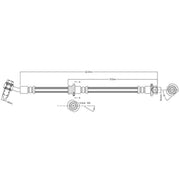 Juratek Brake Hydraulic Hose Line Front Right JBH1432R