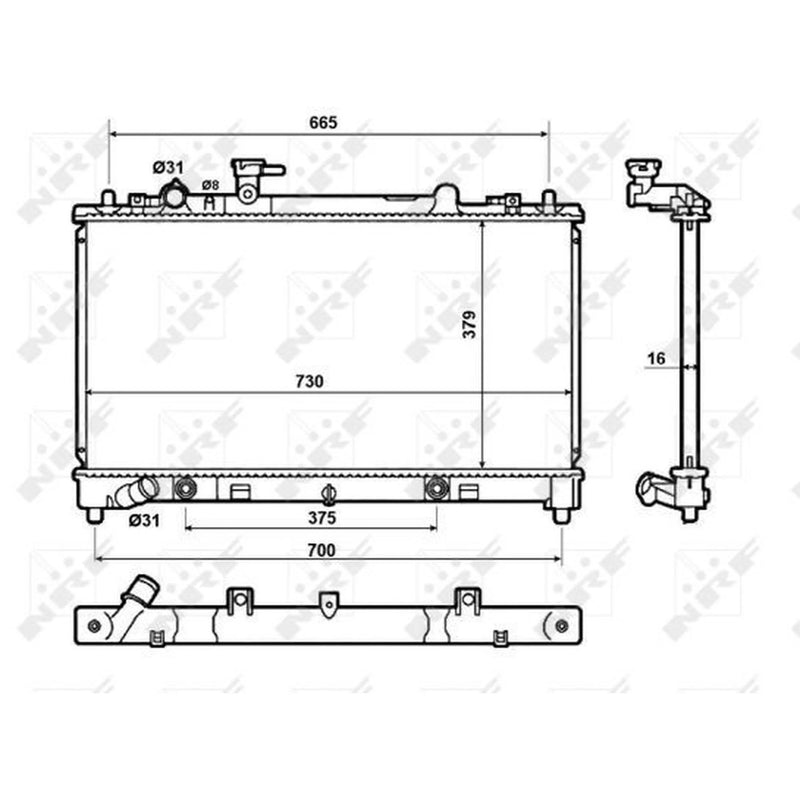 NRF Engine Radiator 50147