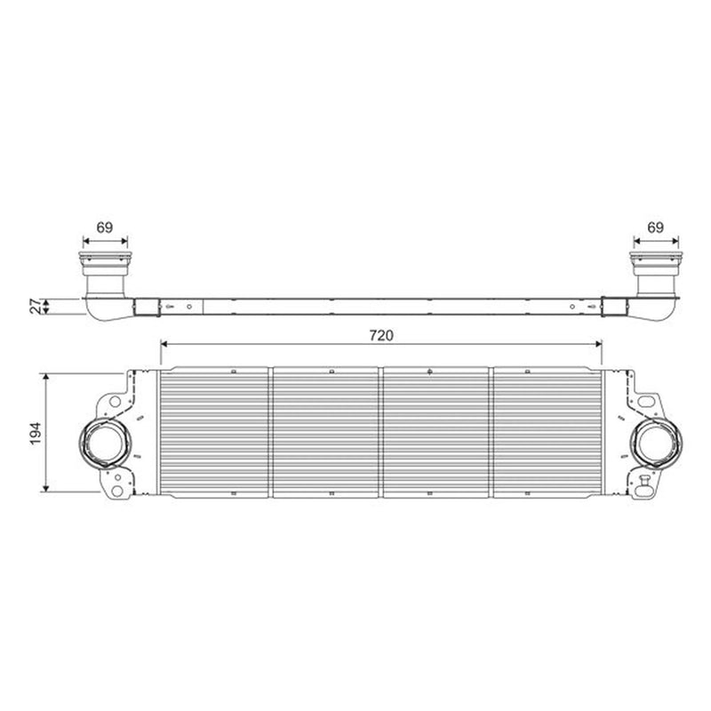 Valeo Intercooler (Charge Air Cooler) 818272