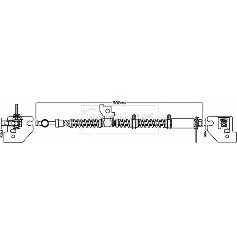 Borg & Beck Brake Hydraulic Hose Line outer BBH8308