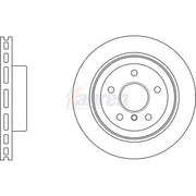 Fahren Rear Brake Vented Discs & Pads fits BMW 5 2009-2017