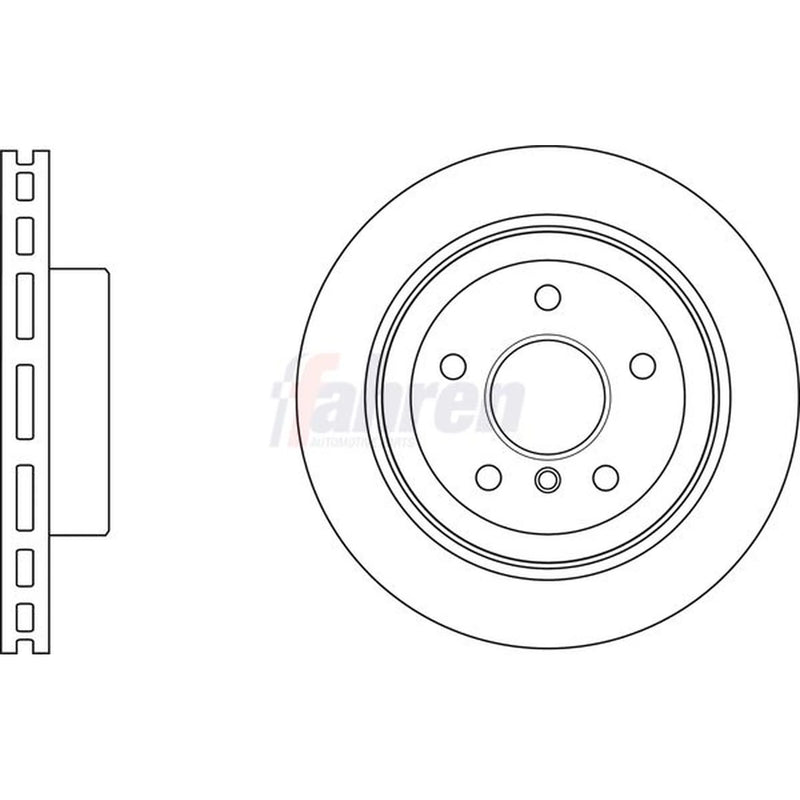 Fahren Rear Brake Vented Discs & Pads fits BMW 5 2009-2017
