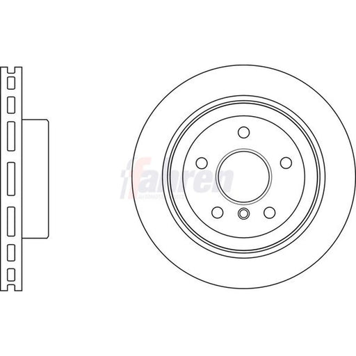Fahren Rear Brake Vented Discs & Pads fits BMW 5 2009-2017
