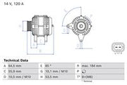 Bosch 0986087120 Alternator