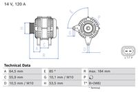 Bosch 0986087120 Alternator