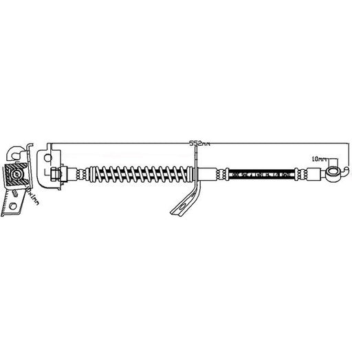 Juratek Brake Hydraulic Hose Line Front Left JBH1215L