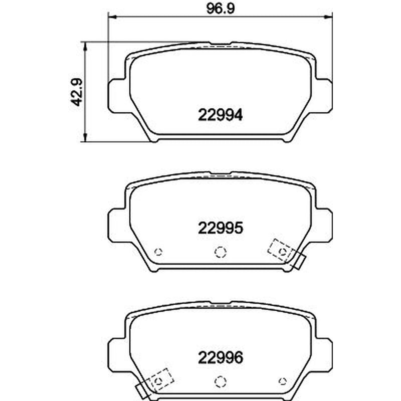 DON Rear Brake Pad Set PCP1620