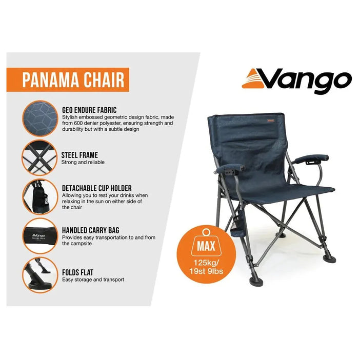 Vango Panama Folding Camping Chair Granite Grey - Vango - Van Life Living