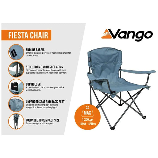 Vango Fiesta Chair Std Dark Denim - Vango - Van Life Living