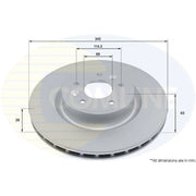 Comline 2 x Vented Front Brake Discs ADC2957V