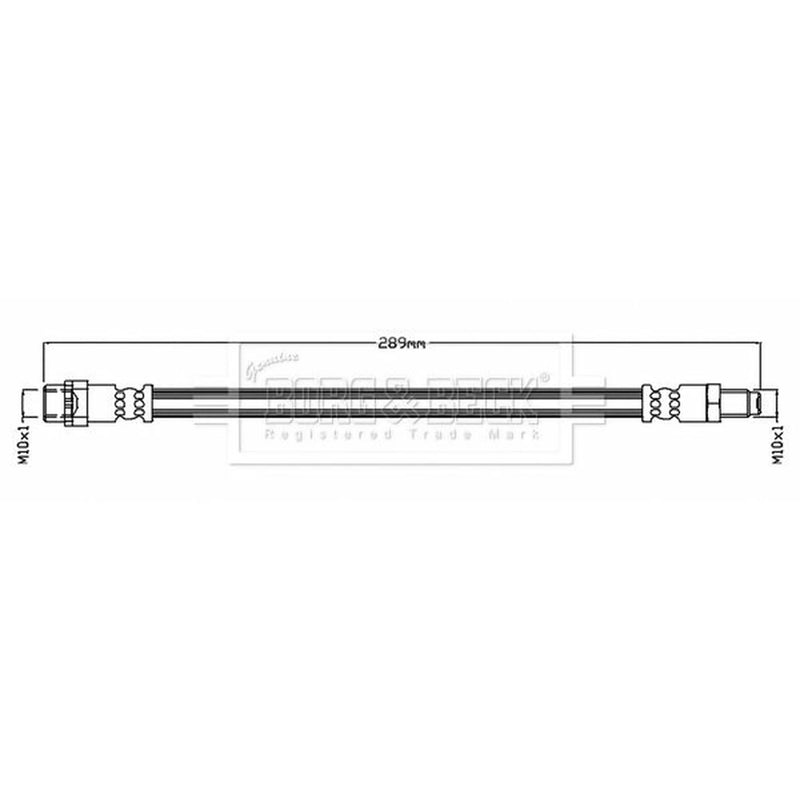 Borg & Beck Brake Hydraulic Hose Line Rear Right BBH8748