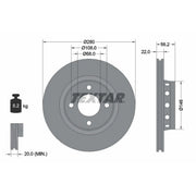 Textar 2 x Front Brake Discs 92060600-x2