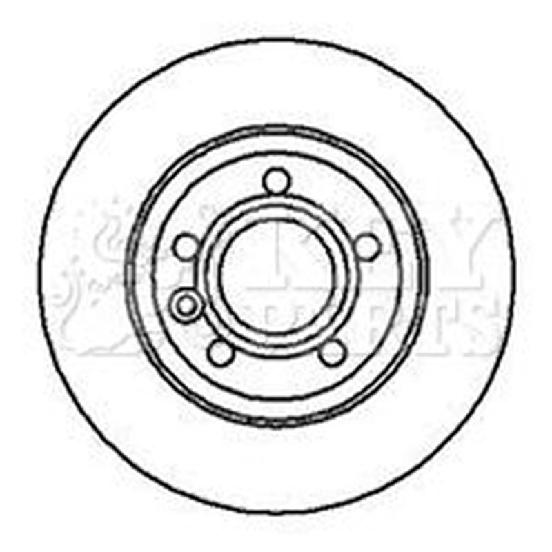 Key Parts 2 x Solid Rear Brake Discs KBD4213-x2