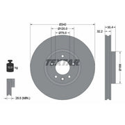 Textar 2 x Vented Front Brake Discs 92230305-x2