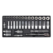 Sealey Tool Tray with Socket Set 35pc 3/8"Sq Drive TBT20 Sealey  - Town Parts