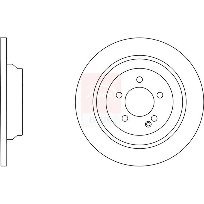 Apec 2 x Solid Rear Brake Discs SDK6825-x2