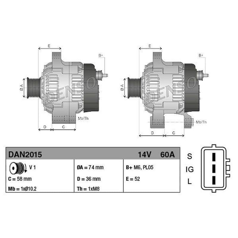 Denso Car Alternator 12V
