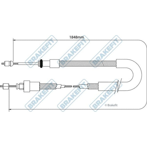 Apec Handbrake Cable Right Rear BBC3035