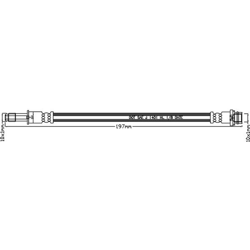 Abtex Brake Hydraulic Hose Line outer ABH1204