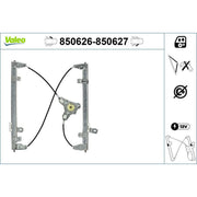 Valeo Electric Window Regulator Lifter Right Front 850627