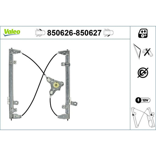 Valeo Electric Window Regulator Lifter Right Front 850627