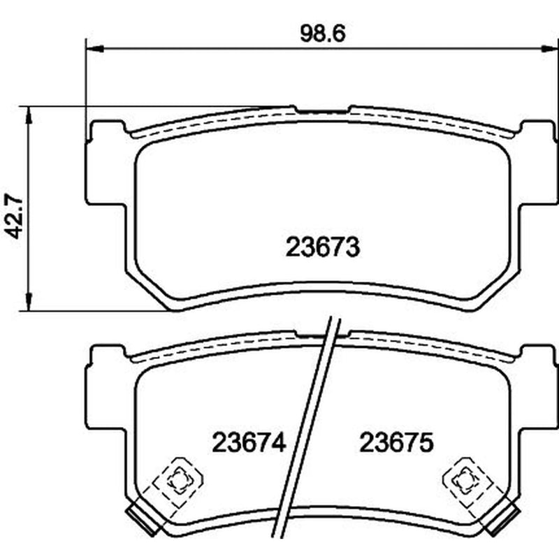 Mintex Rear Brake Pad Set MDB2823