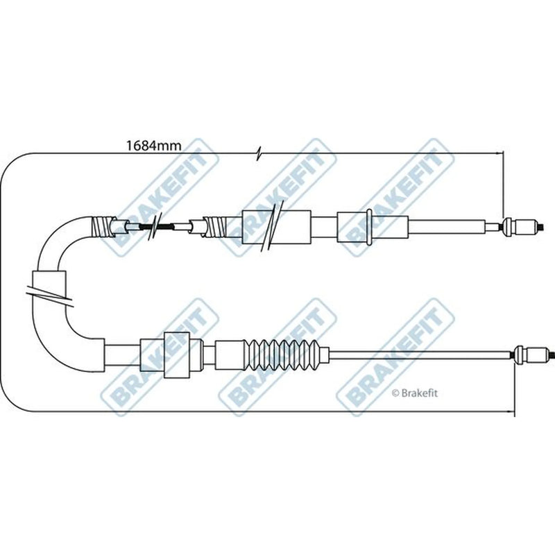 Apec Handbrake Cable Right Rear BBC3401