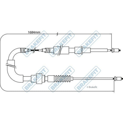 Apec Handbrake Cable Right Rear BBC3401