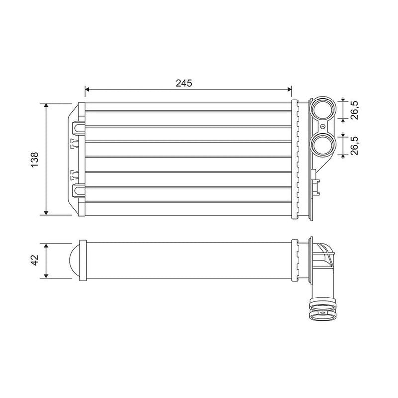 Valeo Heater Matrix Core Heat Exchanger 811503