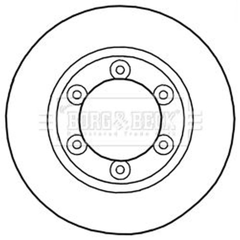 Borg & Beck 2 x Solid Front Brake Discs BBD5290