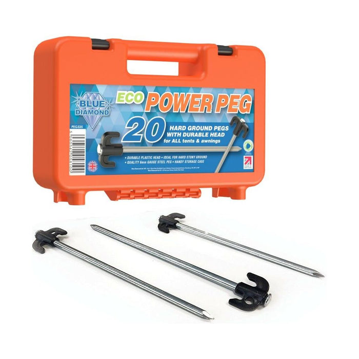 Blue Diamond Eco Power Hard Ground Tent Pegs - Blue Diamond - Van Life Living