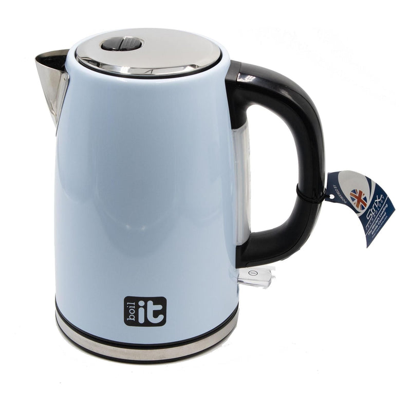 BOIL IT Blue 240V / 900W 1.7l Kettle Low Wattage Ideal for Camping Caravans Motorhomes - Via Mondo - Van Life Living