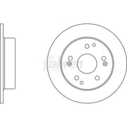 Fahren Front & Rear Brake Discs & Pads fits Honda Civic VII 2001-2005 2.0