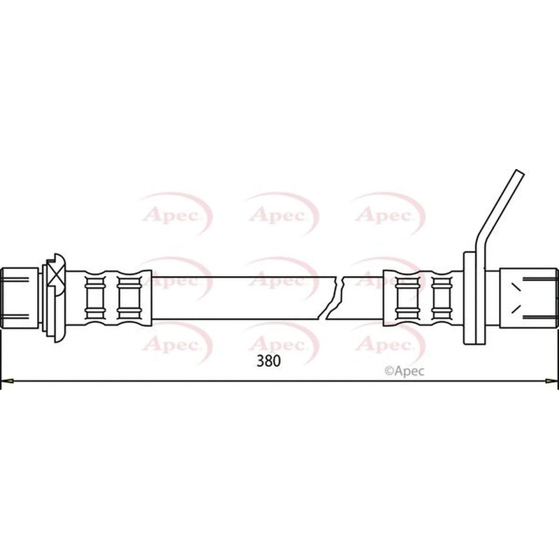 Apec Brake Hydraulic Hose Line Rear Right HOS3420