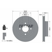 Textar 2 x Internally Vented Brake Discs 92093200